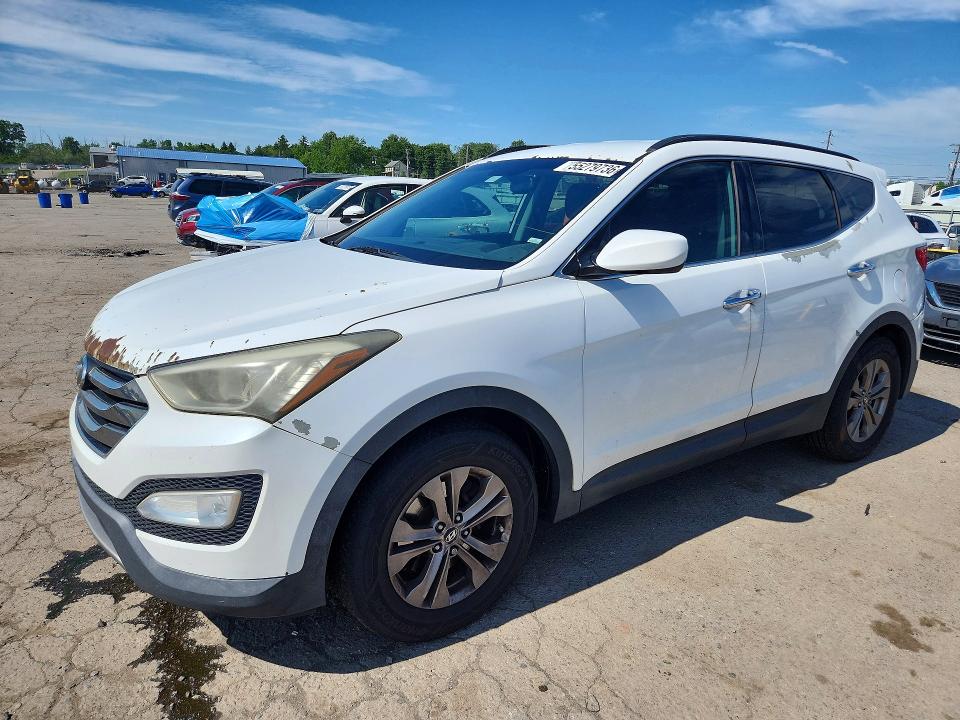 2014 Hyundai Santa fe VIN 5XYZU3LB3EG125764 COPART salvage auction — FRONT END, PA - CERTIFICATE OF SALVAGE, sold $1,150 on 2026-07-02 (photo 1)