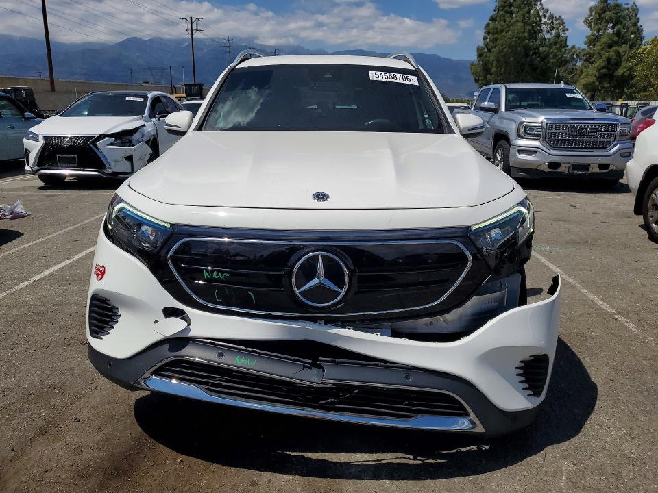 2023 Mercedes-benz Eqb VIN W1N9M0KB0PN071179 COPART salvage auction — FRONT END, Ca - Salvage Certificate, sold $13,300 on 2026-07-02 (photo 5)