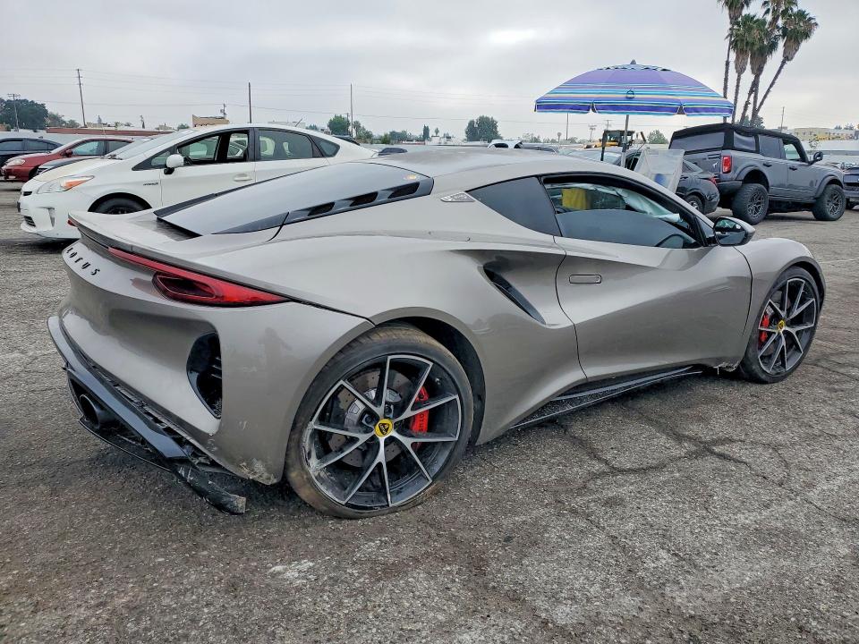2025 Lotus Emira VIN SCCLEJAX6SHB10220 COPART salvage auction — REAR END, Ca - Salvage Certificate, sold $43,500 on 2026-07-02 (photo 3)