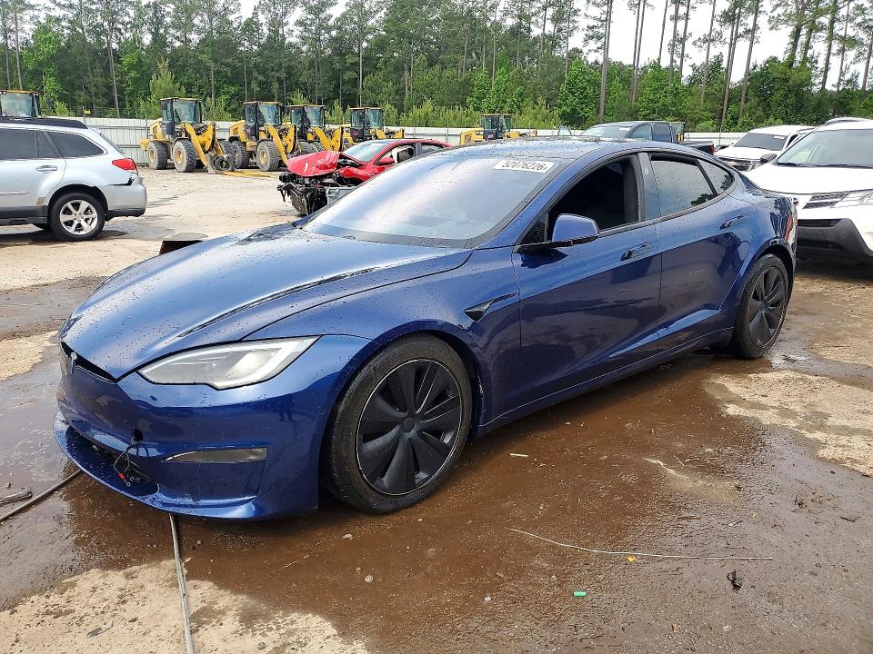 2022 Tesla Model s VIN 5YJSA1E55NF476205 COPART salvage auction — SIDE, Sc - Cert Of Title-Salvage, sold $400 on 2026-07-13 (photo 1)
