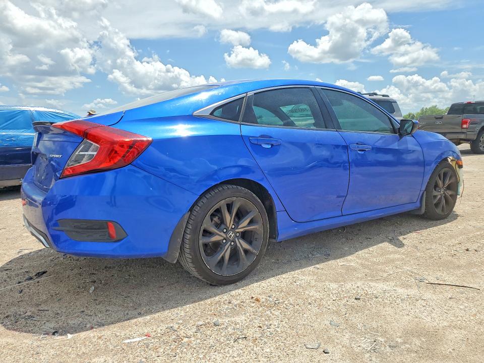 2019 Honda Civic VIN 19XFC2F85KE014433 COPART salvage auction — FRONT END, Tx - Salvage Vehicle Title, sold $3,300 on 2026-07-10 (photo 3)