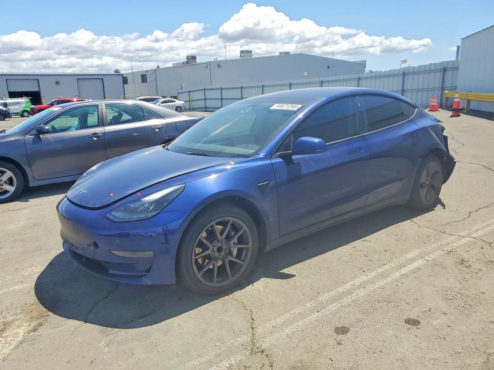 2023 Tesla Model 3 VIN 5YJ3E1EA9PF653783 COPART salvage auction — REAR END, Ca - Salvage Certificate, sold $6,100 on 2026-07-17 (photo 1)