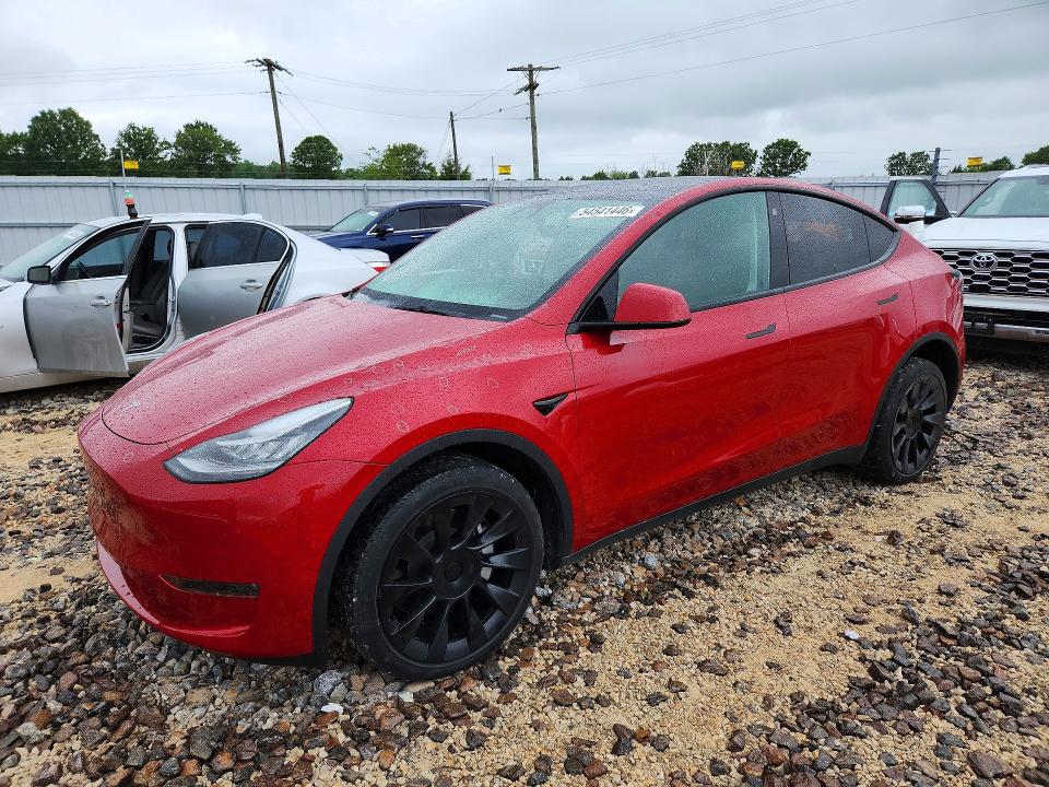 2023 Tesla VIN 7SAYGDEE3PA079797 COPART salvage auction — HAIL, Mo - Salvage Certificate Of Title, sold $17,100 on 2026-07-27 (photo 1)