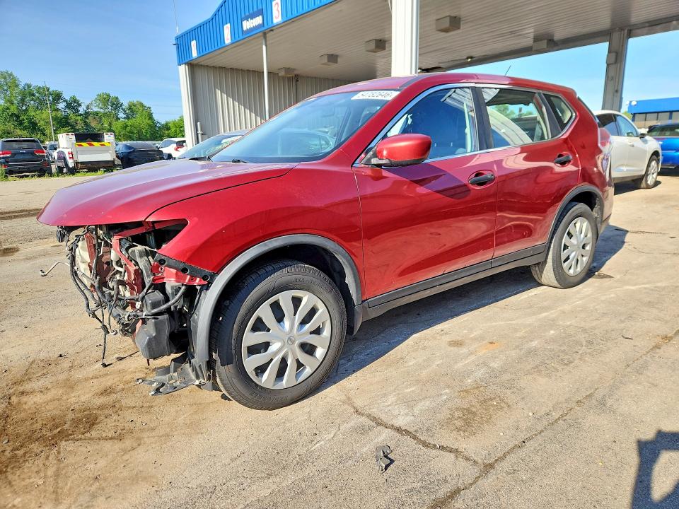 2016 Nissan Rogue VIN KNMAT2MV2GP655114 COPART salvage auction — FRONT END, Id - Salvage Certificate Of Title, sold $650 on 2026-07-27 (photo 1)