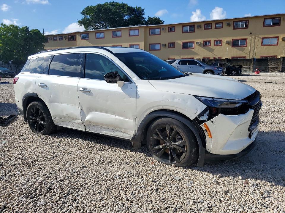 2025 Infiniti Qx60 VIN 5N1AL1FR7SC354666 COPART salvage auction — FRONT END, Fl - Cert Of Title Slvg Rebuildable, sold $11,100 on 2026-07-28 (photo 4)