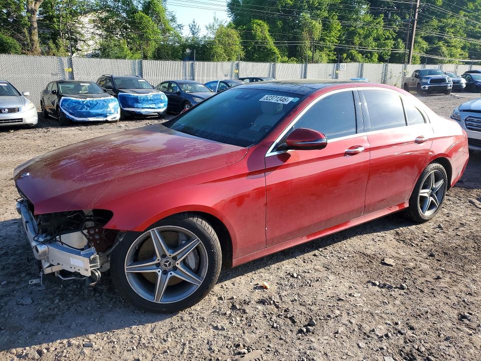 2018 Mercedes-benz E-klasse VIN WDDZF6GB9JA383342 COPART salvage auction — FRONT END, Pa - Certificate Of Salvage, sold $9,500 on 2026-07-22 (photo 1)