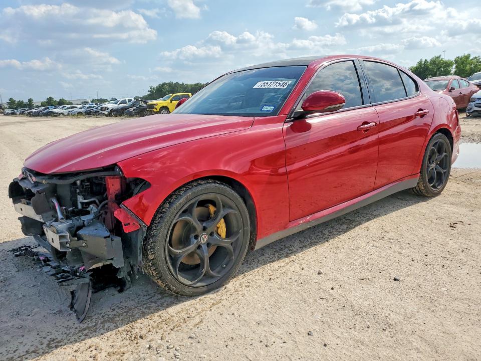 2018 Alfa romeo Giulia VIN ZARFAECN6J7577478 COPART salvage auction — FRONT END, Tx - Salvage Vehicle Title, sold $6,500 on 2026-08-28 (photo 1)