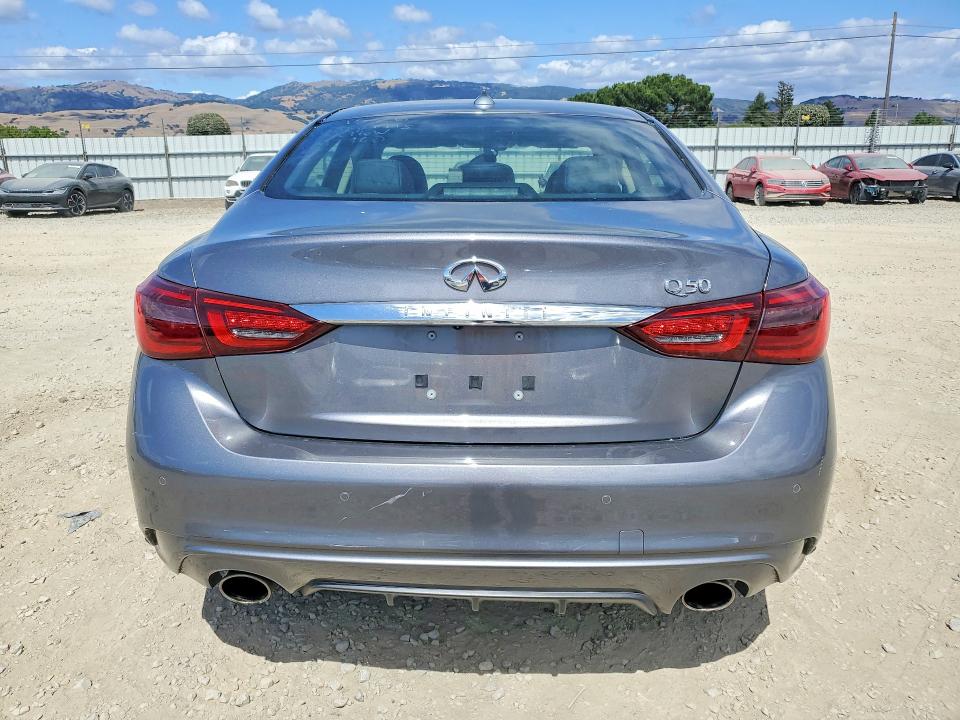 2022 Infiniti Q50 VIN JN1EV7BP6NM310201 COPART salvage auction — FRONT END, Ca - Salvage Certificate, sold $5,700 on 2026-07-14 (photo 6)