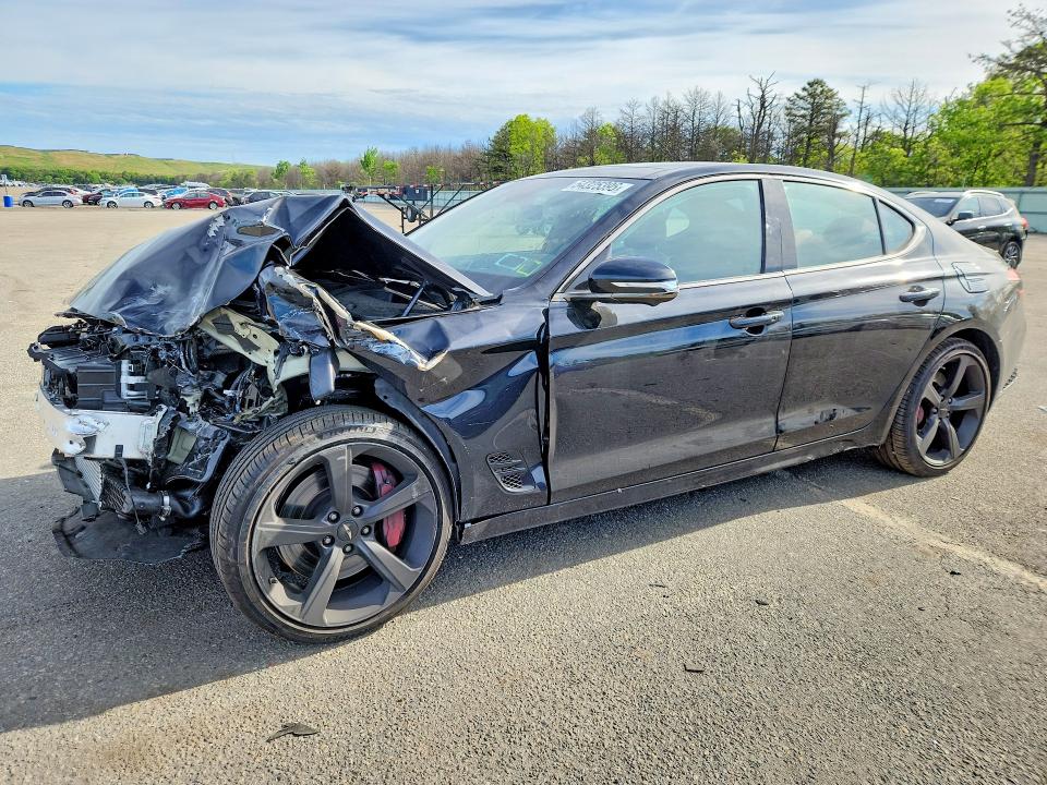 2026 Genesis G70 VIN KMTG54SE5TU170577 COPART salvage auction — FRONT END, Ny - Mv-907A Salvage Certificate, sold $6,400 on 2026-07-13 (photo 1)