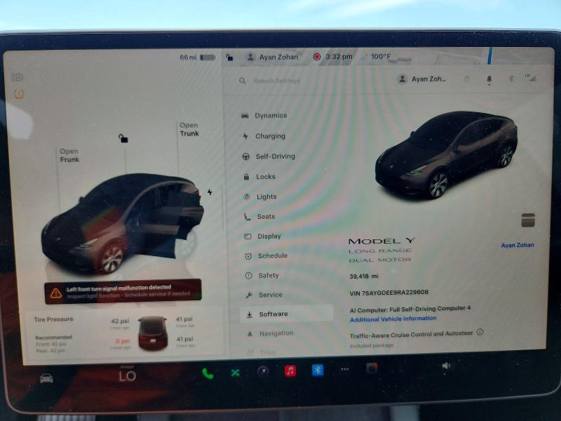 2024 Tesla VIN 7SAYGDEE9RA229608 COPART salvage auction — FRONT END, Tx - Salvage Vehicle Title, sold $12,500 on 2026-07-10 (photo 9)
