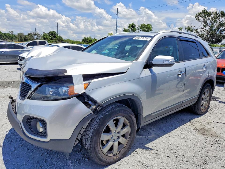 2013 Kia VIN 5XYKT4A66DG424728 COPART salvage auction — FRONT END, Fl - Certificate Of Destruction, sold $625 on 2026-07-10 (photo 1)
