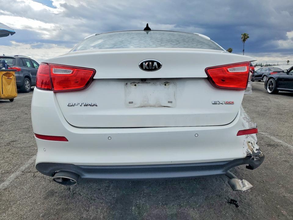 2015 Kia Optima VIN 5XXGN4A79FG419331 COPART salvage auction — REAR END, Ca - Salvage Certificate, sold $1,900 on 2026-07-19 (photo 6)