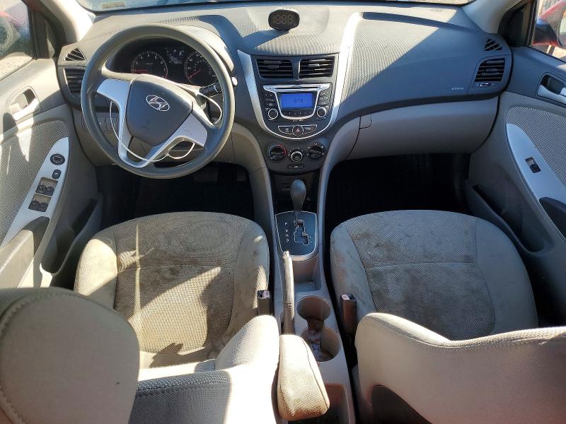 2012 Hyundai Accent VIN KMHCT4AE1CU041395 COPART salvage auction — REAR END, VA - CERT OF TITLE - SALVAGE, sold $900 on 2026-07-08 (photo 8)