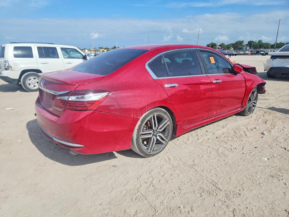 2016 Honda Accord VIN 1HGCR2F56GA245943 COPART salvage auction — FRONT END, Fl - Certificate Of Title, sold $850 on 2026-07-09 (photo 3)
