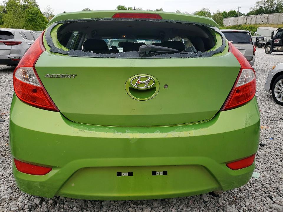 2012 Hyundai Accent VIN KMHCT5AEXCU040543 COPART salvage auction — FRONT END, KY - CERT OF TITLE-SALVAGE, sold $250 on 2026-07-24 (photo 6)