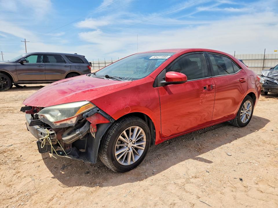 2014 Toyota Corolla VIN 5YFBURHE7EP002326 COPART salvage auction — FRONT END, Tx - Salvage Vehicle Title, sold $15 on 2026-07-22 (photo 1)