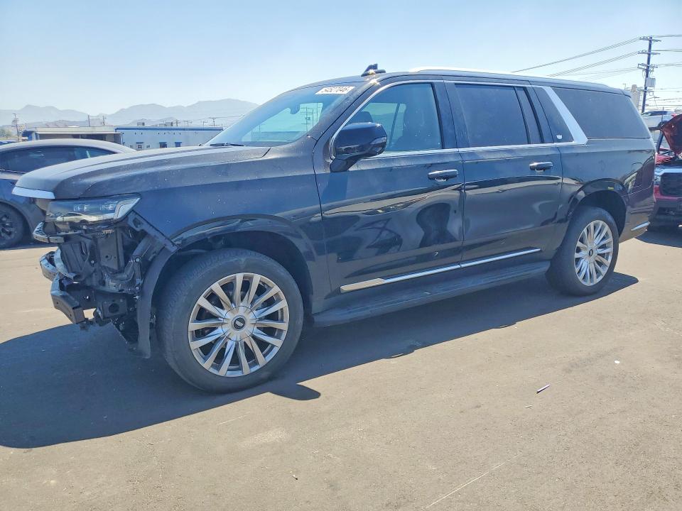 2023 Cadillac Escalade VIN 1GYS4JKL2PR558961 COPART salvage auction — FRONT END, Ca - Salvage Certificate, sold $34,000 on 2026-07-06 (photo 1)