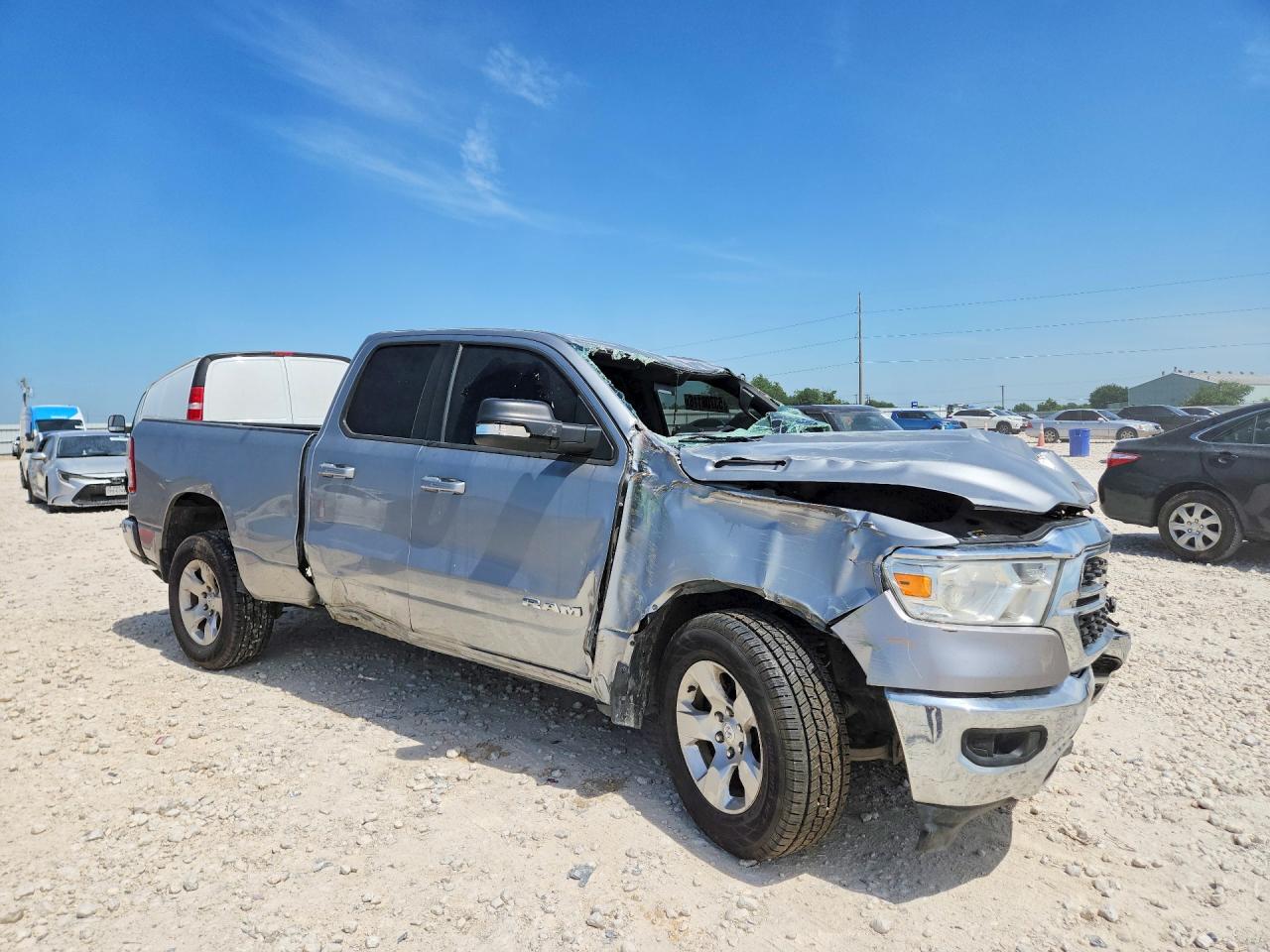 2022 Ram 1500 VIN 1C6RREBG0NN329237 COPART salvage auction — Front End, TX - CERTIFICATE OF TITLE, sold $3,000 on 2026-07-03 (photo 4)