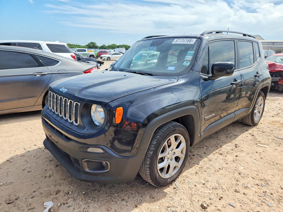 2018 Jeep Renegade VIN ZACCJABB9JPH28815 COPART salvage auction — MECHANICAL, Tx - Salvage Vehicle Title, sold $2,250 on 2026-07-16 (photo 1)