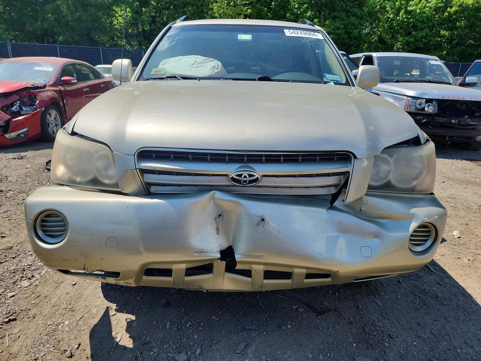 2002 Toyota Highlander VIN JTEHF21A920044971 COPART salvage auction — FRONT END, Md - Cert Of Salvage > 75% Damage, sold $425 on 2026-07-10 (photo 5)
