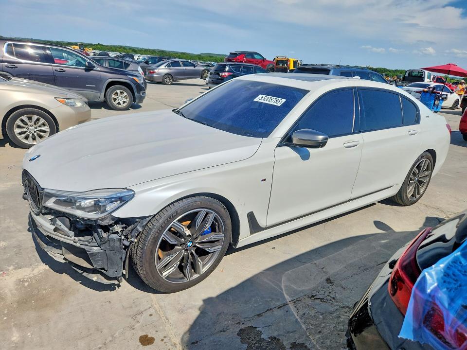 2019 BMW M760i xdrive VIN WBA7H6C58KG615050 COPART salvage auction — UNDERCARRIAGE, Tx - Salvage Vehicle Title, sold $11,100 on 2026-07-09 (photo 1)