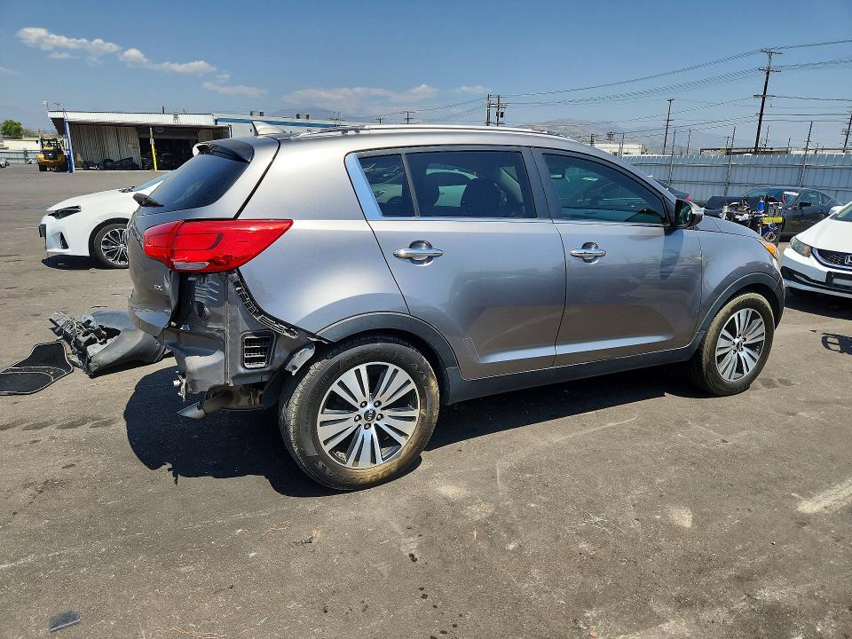 2015 Kia Sportage VIN KNDPC3AC3F7788594 COPART salvage auction — REAR END, Ca - Salvage Certificate, sold $1,300 on 2026-07-08 (photo 3)