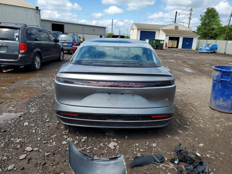 2025 Lucid Air VIN 50EA1TEA4SA020183 COPART salvage auction — FRONT END, Pa - Dealer Only Salvage Title (P), sold $17,700 on 2026-07-28 (photo 6)