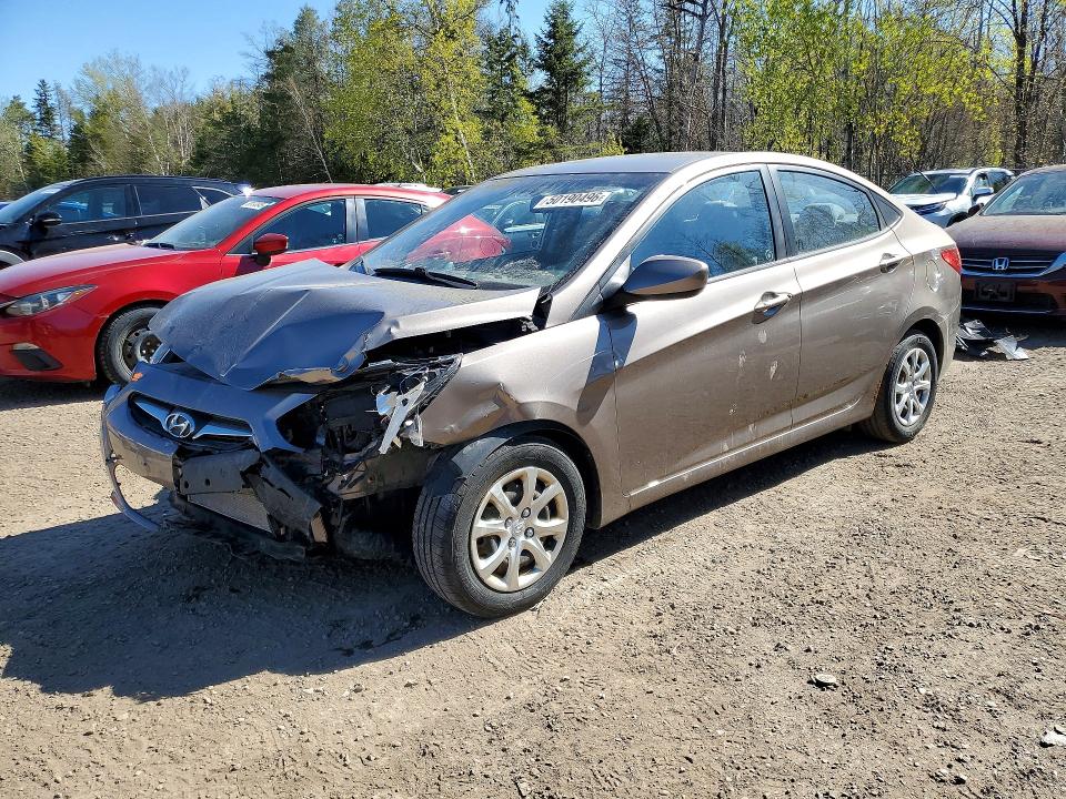 2013 Hyundai Accent VIN KMHCT4AE9DU511397 COPART salvage auction — FRONT END, On - Permit Salvage, sold $300 on 2026-07-14 (photo 1)