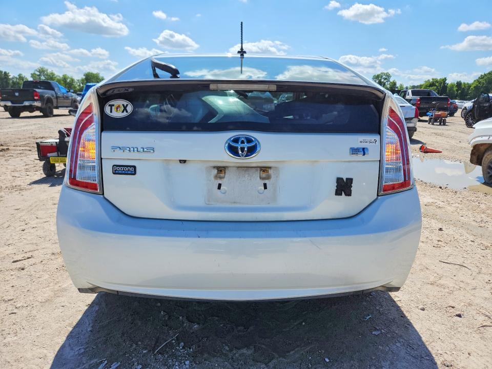 2013 Toyota Prius VIN JTDKN3DU3D1648036 COPART salvage auction — FRONT END, Tx - Salvage Vehicle Title, sold $3,400 on 2026-07-10 (photo 6)
