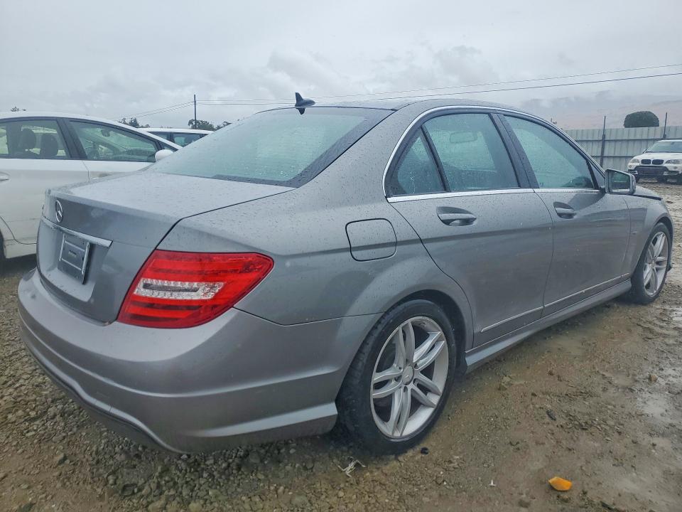 2012 Mercedes-benz C class VIN WDDGF4HB3CA640704 COPART salvage auction — FRONT END, Ca - Salvage Certificate, sold $1,550 on 2026-07-07 (photo 3)