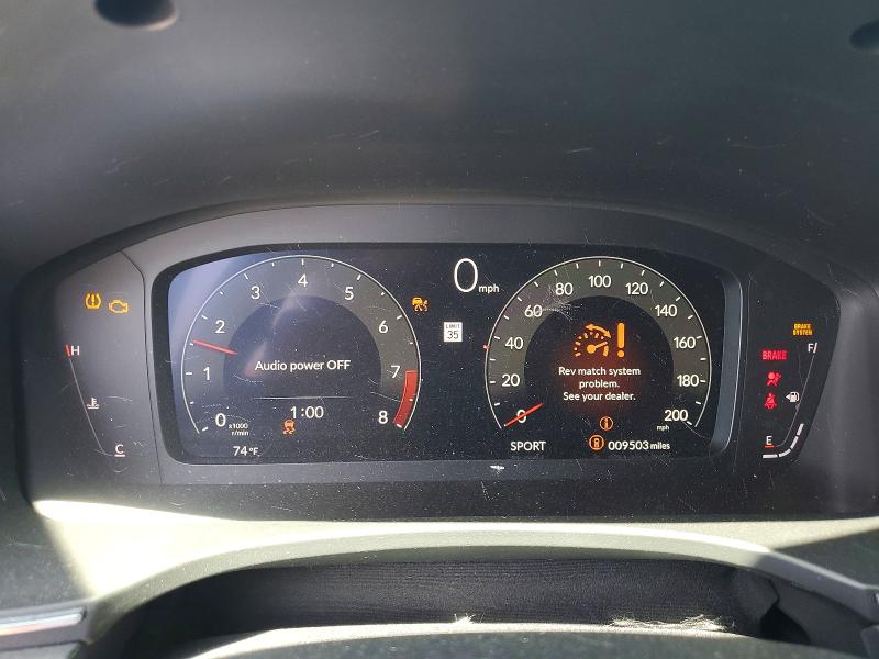 2026 Acura VIN 19UDE5G92TA000683 COPART salvage auction — FRONT END, Ca - Salvage Certificate, sold $18,900 on 2026-07-02 (photo 9)