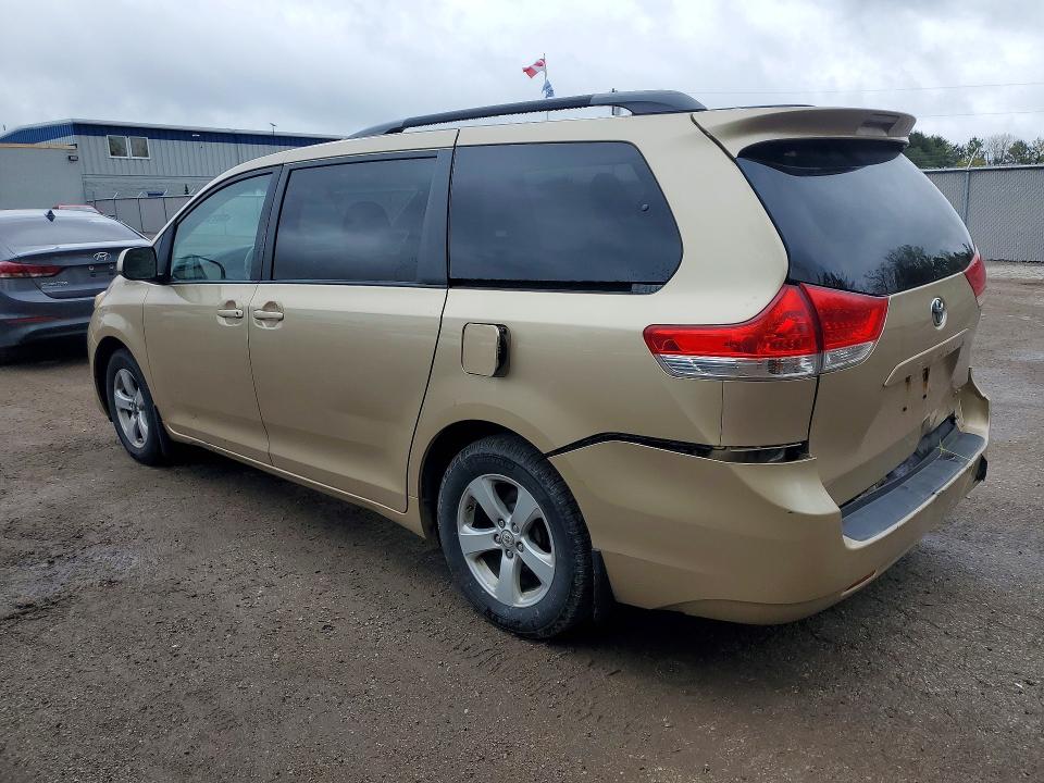 2011 Toyota Sienna VIN 5TDKA3DC8BS005118 COPART salvage auction — REAR END, ON - PERMIT SALVAGE, sold $2,350 on 2026-07-23 (photo 2)