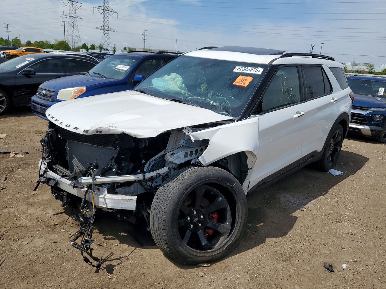 2020 Ford Explorer VIN 1FM5K8GC1LGA50296 COPART salvage auction — Biohazard/Chemical, IL - CERTIFICATE OF TITLE, sold $2,950 on 2026-07-09 (photo 1)