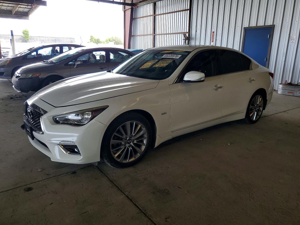2018 Infiniti Q50 VIN JN1EV7AP7JM350623 COPART salvage auction — FRONT END, CA - SALVAGE CERTIFICATE, sold $2,550 on 2026-07-23 (photo 1)