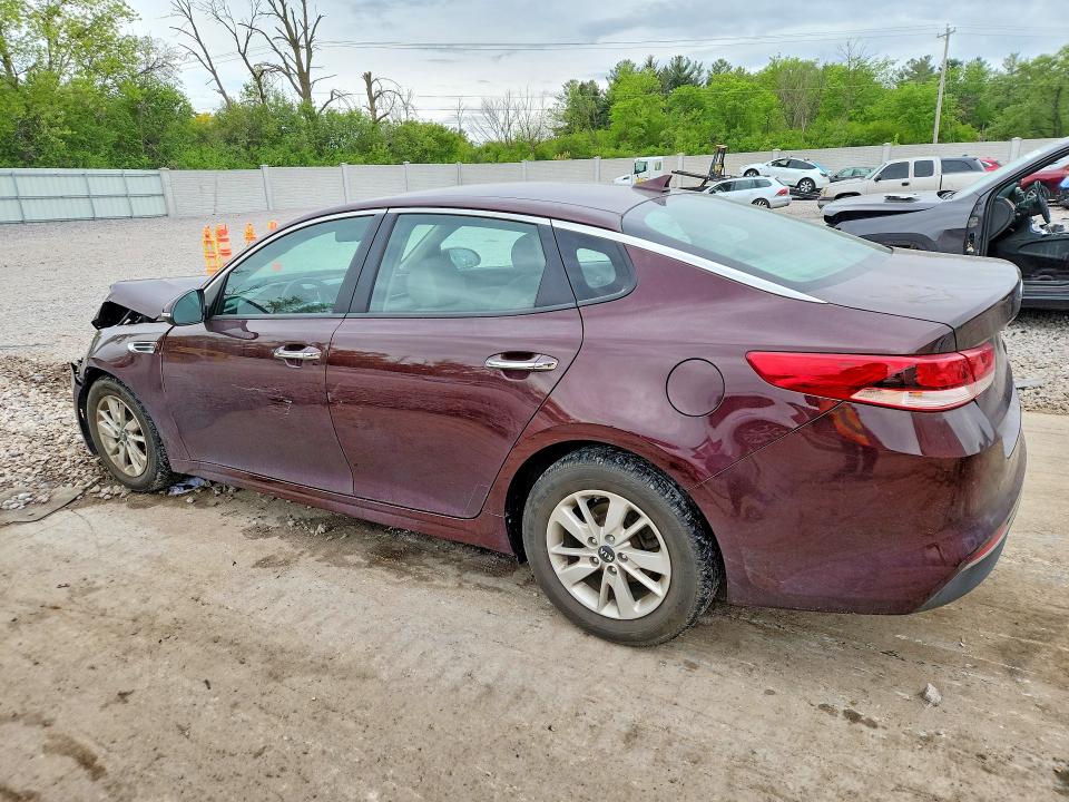 2017 Kia Optima VIN 5XXGT4L3XHG156687 COPART salvage auction — FRONT END, Il - Salvage Certificate, sold $1,350 on 2026-07-06 (photo 2)