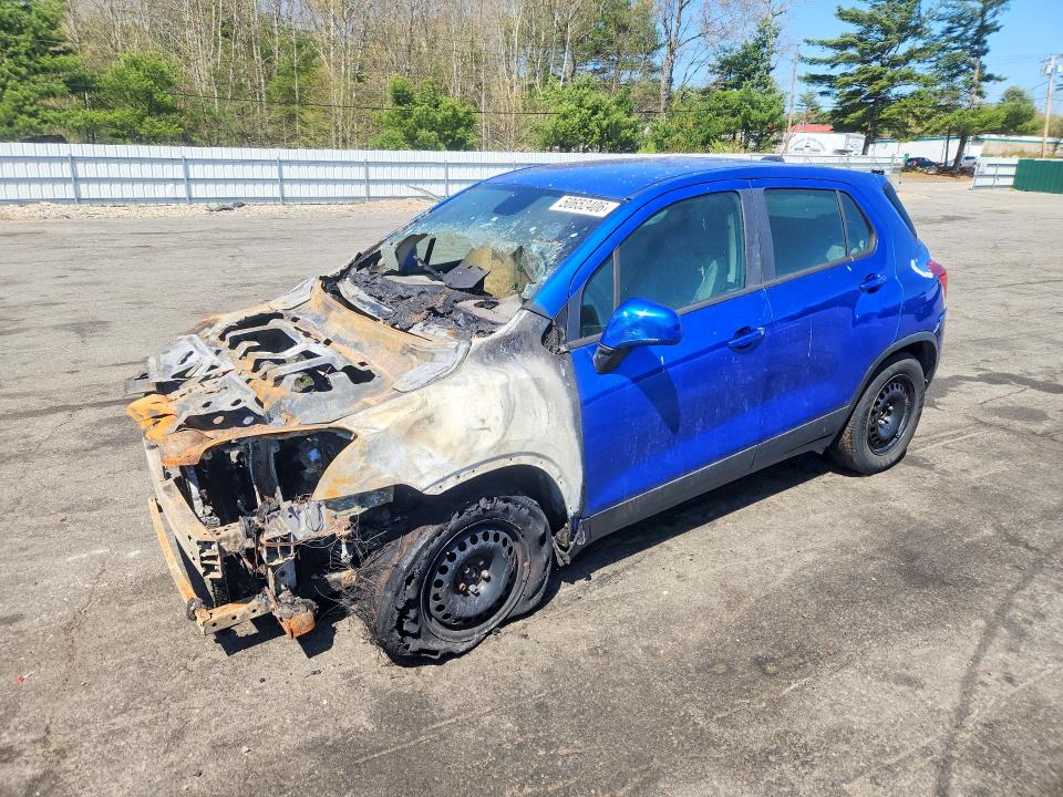 2015 Chevrolet Trax VIN KL7CJKSB8FB180830 COPART salvage auction — BURN, Id - Salvage Certificate Of Title, sold $100 on 2026-07-28 (photo 1)
