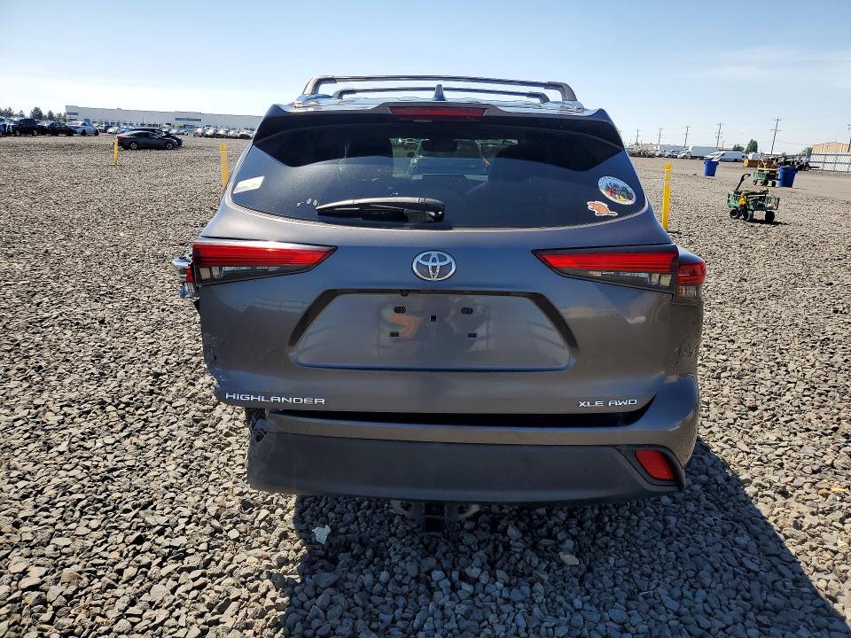 2021 Toyota Highlander VIN 5TDGZRBH7MS544431 COPART salvage auction — REAR END, Wa - Bill Of Sale, sold $9,100 on 2026-07-08 (photo 6)