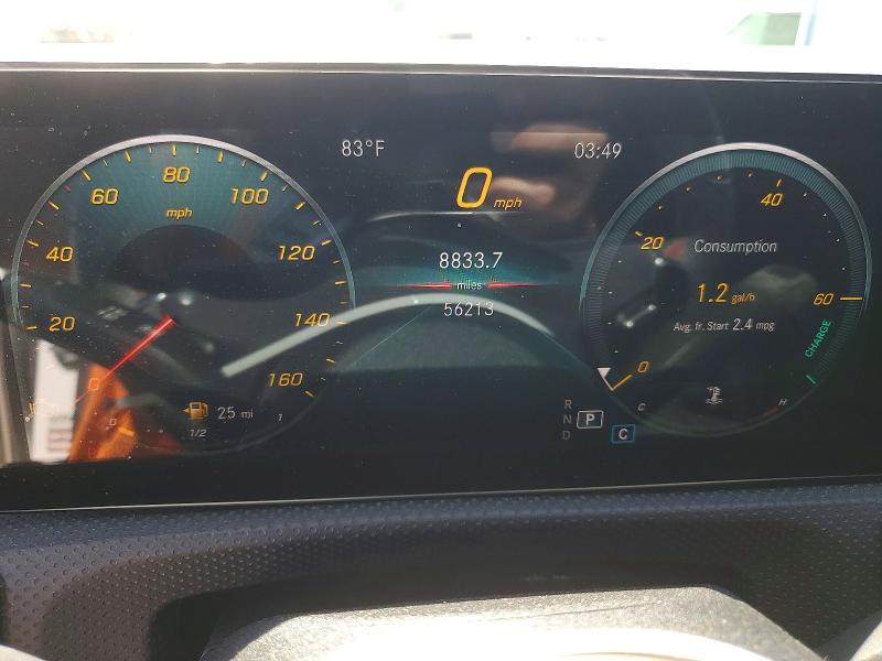 2021 Mercedes-benz A-class VIN W1K3G4EB2MJ287485 COPART salvage auction — MECHANICAL, TX - CERTIFICATE OF TITLE (P), sold $8,600 on 2026-07-10 (photo 9)
