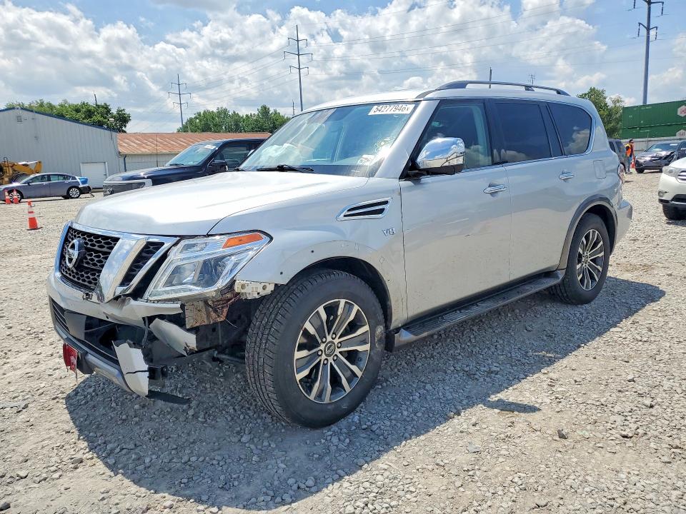 2020 Nissan Armada VIN JN8AY2NC0L9619908 COPART salvage auction — FRONT END, Oh - Cert Of Title-Salvage, sold $8,000 on 2026-07-31 (photo 1)