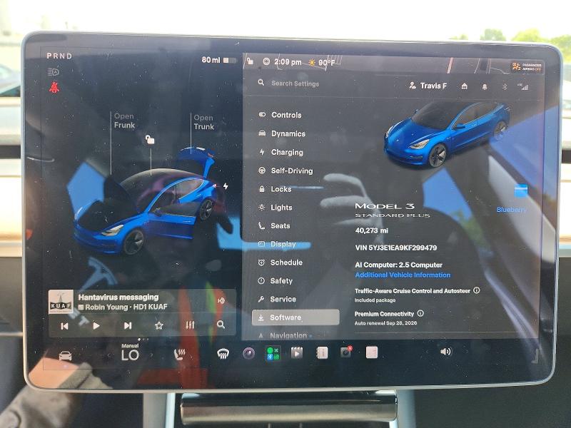 2019 Tesla Model 3 VIN 5YJ3E1EA9KF299479 COPART salvage auction — REAR END, Ar - Cert Of Title-Salvage, sold $6,900 on 2026-07-06 (photo 9)