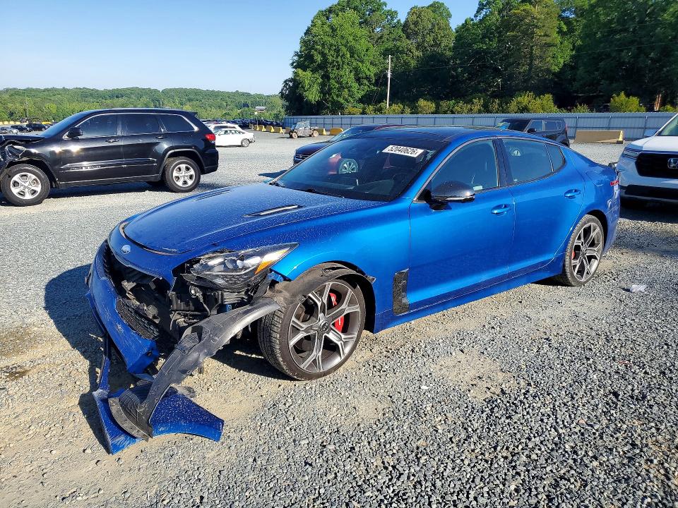 2019 Kia Stinger VIN KNAE55LC8K6054525 COPART salvage auction — FRONT END, Nc - Salvage Certificate Of Title, sold $250 on 2026-07-02 (photo 1)