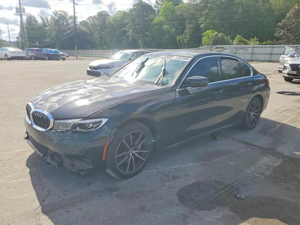 2021 BMW 3er VIN 3MW5R1J08M8B72558 COPART salvage auction — FRONT END, GA - CERT OF TITLE-SALVAGE, sold $9,600 on 2026-07-27 (photo 1)