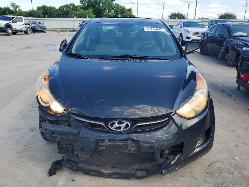 2013 Hyundai Elantra VIN 5NPDH4AEXDH403536 COPART salvage auction — FRONT END, Tx - Bonded Title - Salvage, sold $1,550 on 2026-07-02 (photo 5)
