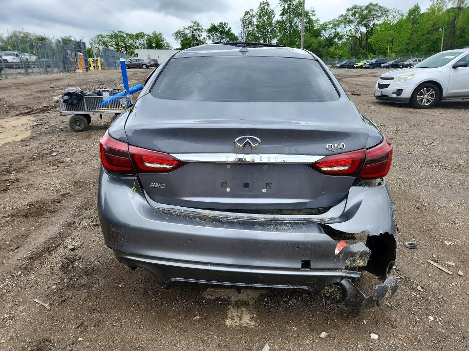 2020 Infiniti Q50 VIN JN1EV7AR9LM256683 COPART salvage auction — ALL OVER, Va - Cert Of Title - Salvage, sold $1,850 on 2026-07-09 (photo 6)