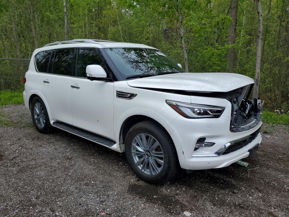 2024 Infiniti Qx80 VIN JN8AZ2AE5R9329628 COPART salvage auction — FRONT END, ON - PERMIT SALVAGE, sold $9,600 on 2026-07-21 (photo 4)
