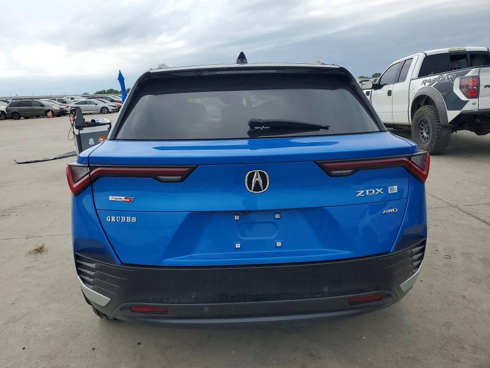 2024 Acura Zdx VIN 4W5XHPRL9RZ500537 COPART salvage auction — FRONT END, Tx - Salvage Vehicle Title, sold $3,750 on 2026-07-02 (photo 6)
