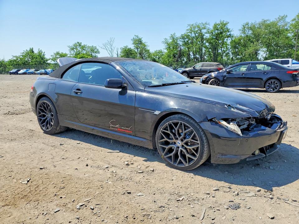 2005 BMW 6er VIN WBAEK734X5B326243 COPART salvage auction — FRONT END, Md - Cert Of Salvage > 75% Damage, sold $600 on 2026-07-14 (photo 4)
