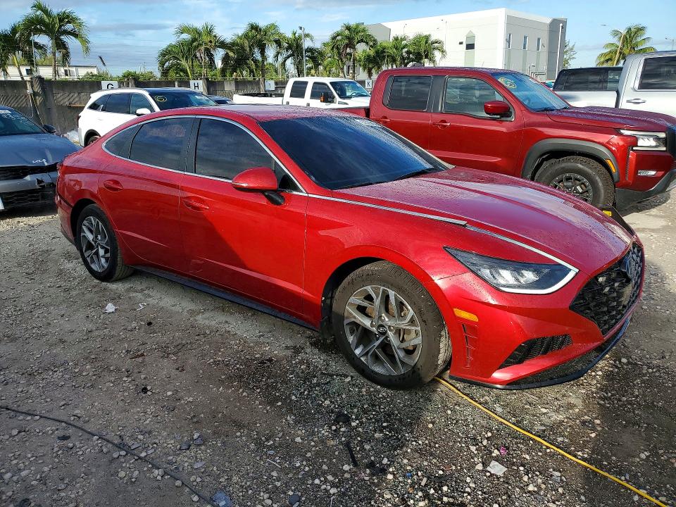 2021 Hyundai Sonata VIN 5NPEL4JAXMH079293 COPART salvage auction — FRONT END, Fl - Certificate Of Destruction, sold $1,350 on 2026-07-13 (photo 4)