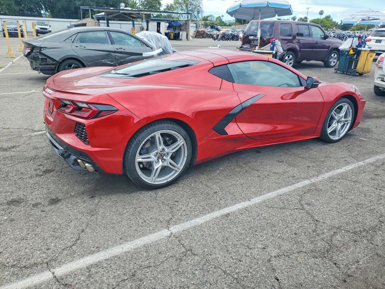 2023 Chevrolet Corvette Stingray VIN 1G1YA2D46P5119864 COPART salvage auction — Side, CA - SALVAGE CERTIFICATE, sold $38,250 on 2026-06-26 (photo 3)