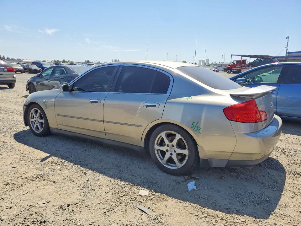 2003 Infiniti G35 VIN JNKCV51E03M308108 COPART salvage auction — Burn Engine, Ca - Salvage Certificate, sold $450 on 2026-07-16 (photo 2)